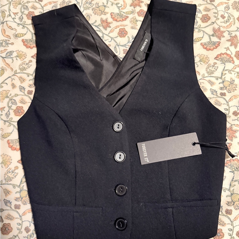 Forever 21 Elegant Black Vest